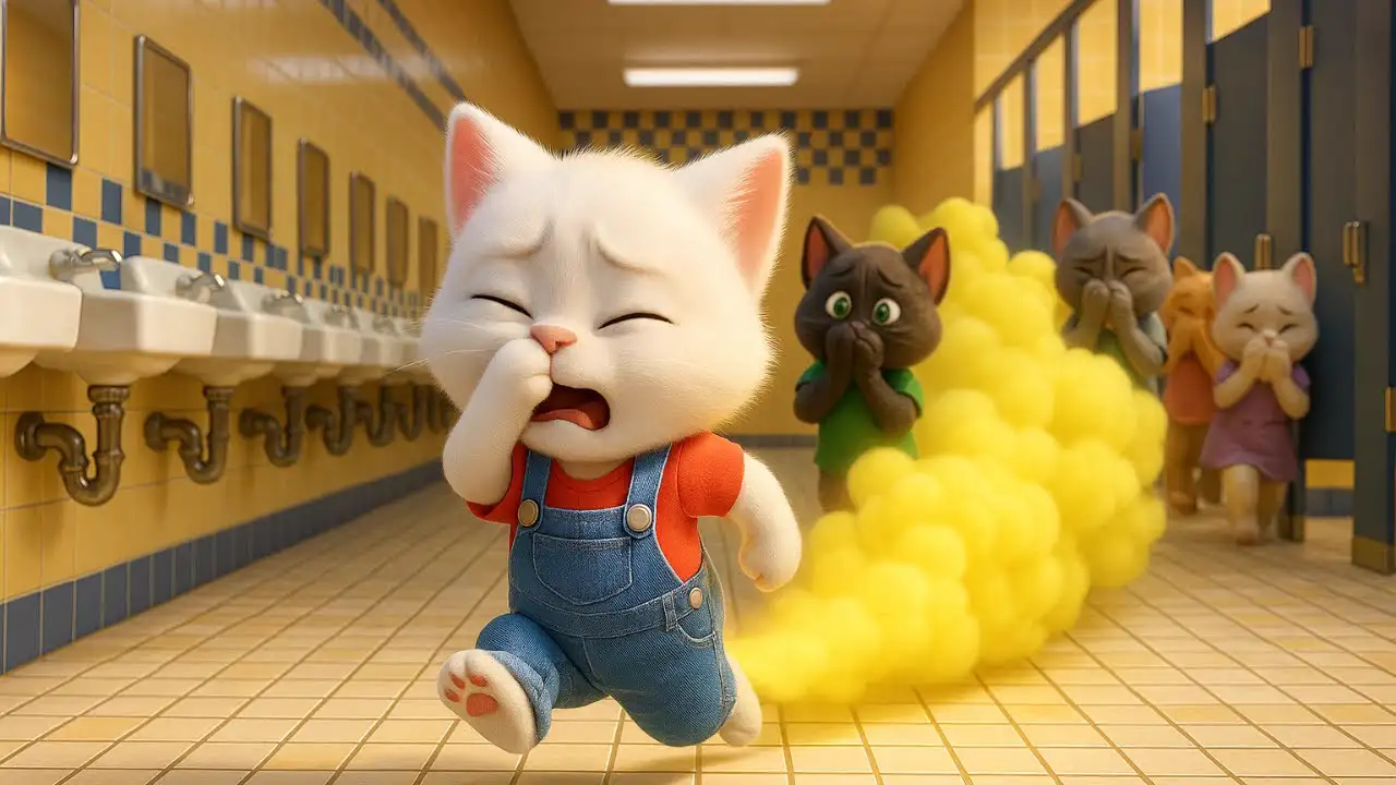 🍌😺 Kitten Shares Poisoned Bananas — Whole Class Gets Diarrhea! 💥🚽 #ai #story #cat #aicat